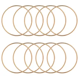 10 Pack 3 Inch Gold Dream Catcher Metal Rings Hoops Macrame Ring for Dreamcatchers and Crafts