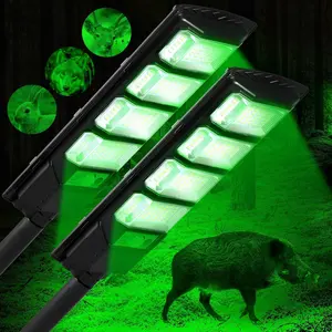 12000LM Solar Green Hunting Light with Remote & Motion Sensor |   Waterproof Hog Lights for Night Hunting – Ideal for Predator, Coyote, Hog, Deer & Varmint – Perfect Hunting Accessories