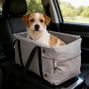 Portable Pet Bed Car Seat Carrier Basket, Safe Travel for Small Dogs & Cats, Anti-Vibration Easy Install, Suitable for Pets