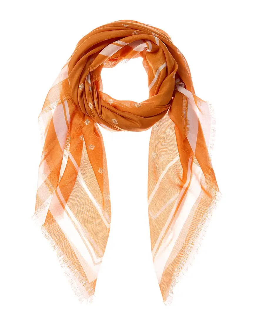 Givenchy 4G Logo Blended Silk & Cashmere Scarf