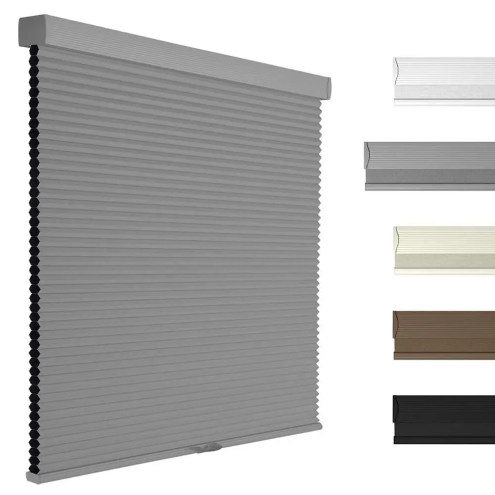 Pocageum cordless honeycomb window blinds, 64 inches, thermally insulated, UV-blocking, waterproof window shades, free-stop light-blocking honeycomb shades, child-safe window treatments, ready stock from a US warehouse for office, balcony, apartment