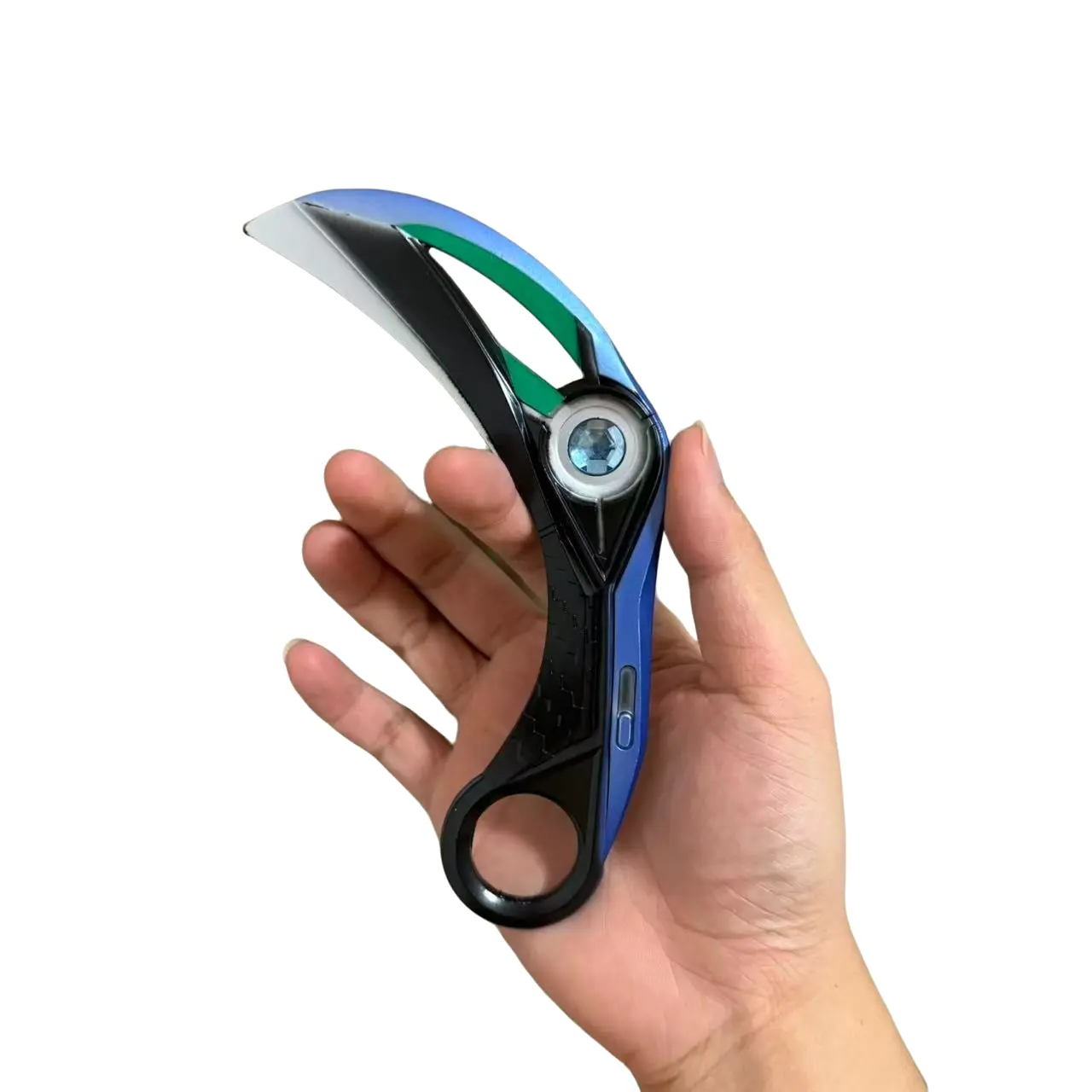 Cool Kara Gold Bit Toy Knife, High-Grade Zinc Alloy Unsharpened Decor, Rotatable Grip Prop for Stress Relief and Role Play, Metal Fidget Spinner