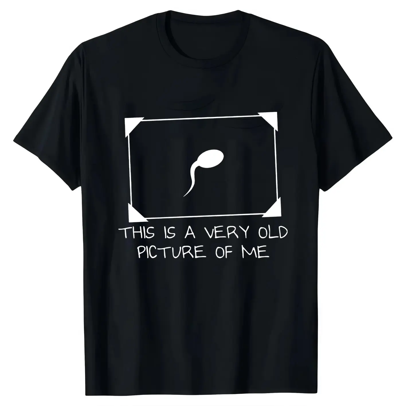 Men's Funny Graphic Tshirt, Streetwear 'Very Old Picture Of Me' Print, Cotton Relaxed Fit Shortsleeve Crewneck, Top, Elastic, Breathable, Clothes, Fabric, Loose, Retro, Round Neck, Soft