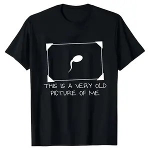 Funny Sperm Graphic Tee | ‘Very Old Picture Of Me’ Casual T-Shirt | Trendy Unisex Streetwear