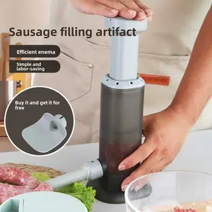 Manual Sausage Stuffer Machine for Home Use, Handheld Sausage Making Tool, Homemade Sausage Maker, Durable & Easy-To-Use Design