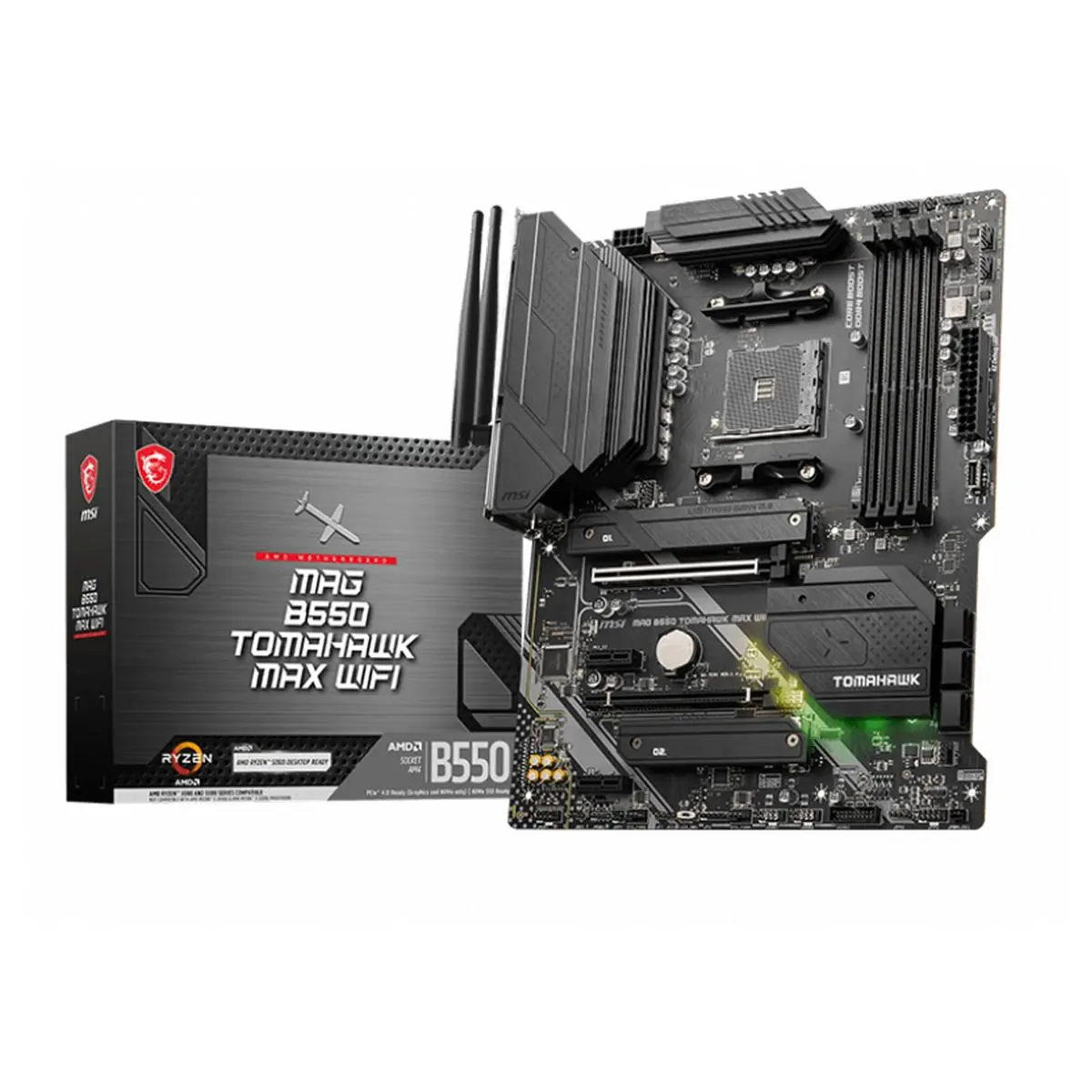 MSI MAG B550 TOMAHAWK MAX Wi-Fi AM4 SATA 6Gb/s ATX Gaming Motherboard