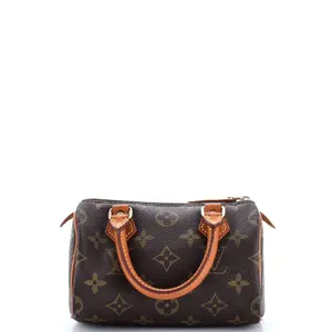 Pre-owned Louis Vuitton Canvas Coated Top Handle Bags Speedy Mini HL Handbag Monogram Canvas by Rebag
