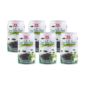 TAISUN Grass Jelly Drink Coconut Flavor 6-Pack 310ml - Instant Taiwanese Herbal Tea Beverage for Summer Refreshment