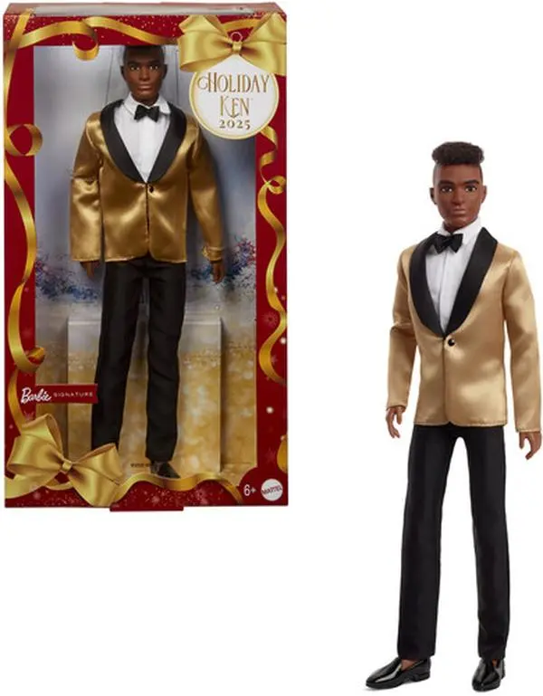 Barbie Holiday Ken Doll 2025, Black  [COLLECTIBLES] Paper Doll, Collectible