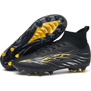 Football Cleats for Men Women High Top FG Long Spikes Soccer Shoes Adult Lightweight Outdoor Professional Athletic Training