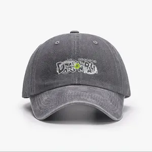 Dragon Ball DBZ Unisex Street Baseball Cap 80s 90s Pattern Anime Hat Men Gift Snapback Fitted Vintage Denim Fabric Iconic Logo Heat Transfer Print Green Dragon Ball Detail Outdoorfun
