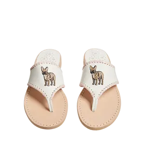 Frenchie Embroidered Sandal