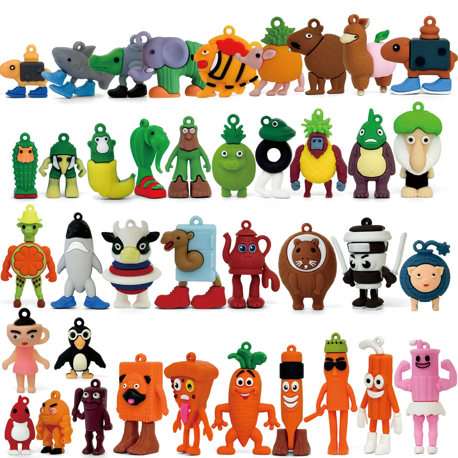 40PCS 2.3in Smooth Italian Brainrot Action Figures - Travel Size Collectible Home Decor, Decoration Figure, Cute Collectible Figurines, Easter Egg Fillers, Meme Fan Gift, Desk Meme Decor