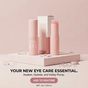 Retinol Revive Eye Stick, Caffeine Hyaluronic Acid Astaxanthin Firming Eye Balm, Reduce Fine Lines Dark Circle Hydrating Eye Care Stic