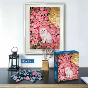 [Rose Gold Whiskers] 1000 Piece Jigsaw Puzzle for Adults – Premium Non-Glare Print, Challenging Brain Teaser with Hidden Details, Perfect Holiday Gift for Women
