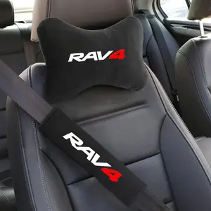 Fashion Car Seat Belt Shoulder Pads, Cervical Spine Headrest Neck Pillow, Auto Accessories for Toyota Gr 86, Supra, Yaris, Rav4, Prius, Corolla, C-Hr, Camry, Auris