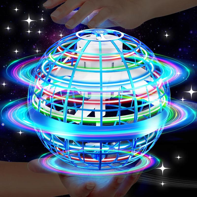 Flying Orb Ball (Blue, 2026 Upgraded) with Dazzling Lights, Magic Hover Spinner, Cool Boomerang Drone, Floating Cosmic Globe, Kids Toys Gifts for 6 7 8 9 10 Year Old Boys Girls
