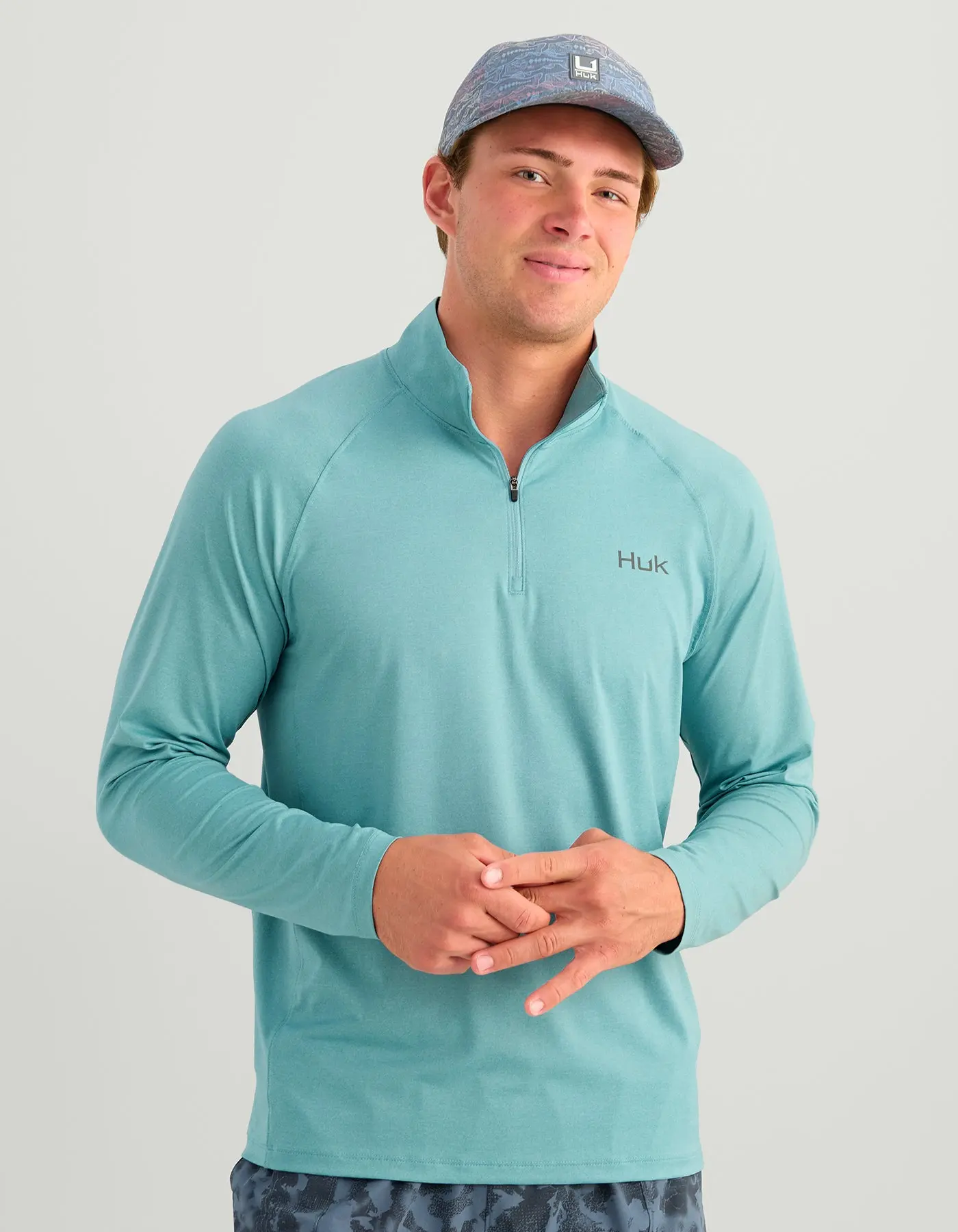 HUK Airweight Heather 1/4 Zip