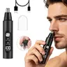 New Electric Nose Hair Trimmer, Portable, Standard-Turbo Mode, Suitable for Men and Women, Hair-Safe, Pain-Free, Stylish and Simple, USB Rechargeable, Ideal for Trimming Nose Hair, Eyebrows, and Ear Hair, Cordless Nose Trimmer
