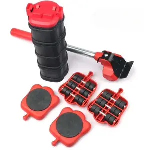 Furniture Dolly with 4 Wheels, Handle, Adjustable Height, Easy to Move Sofa, Couch & Refrigerator Appliance Roller