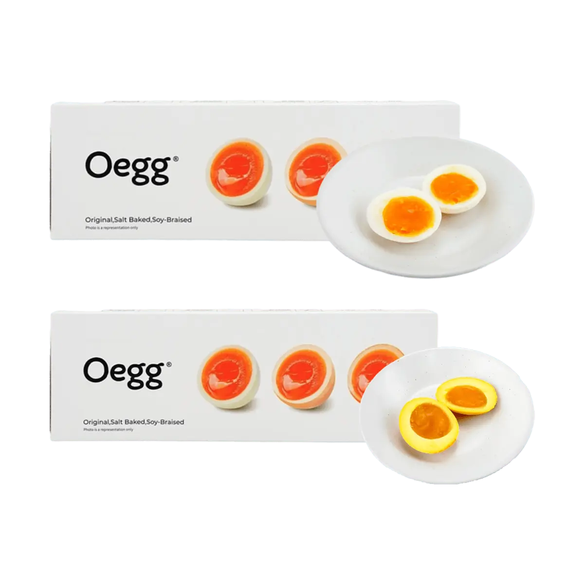 OEGG  Salted & Original Flavor Marinated Eggs, 14 Count (7 Each) - Perfect Nutritious Breakfast & Snack