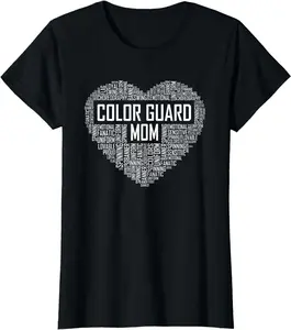 Cute Color Guard Mom Gift Colorguard Marching Band Shortsleeve Cotton T-Shirt