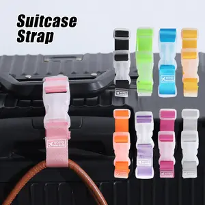 Portable Luggage Carrying Clip Buckle for Travel and Camping 4 Pack Durable Suitcase Strap with Adjustable Nylon Bag Strap and Buckle