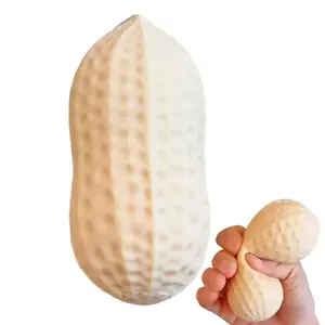 3pcs Large Soft Peanut Stress-Relief Toy, Realistic Food Squishy with Slow-Bounce Texture, Relaxing Squeeze Fun Stress Ball, Cute Squishy Model Gift