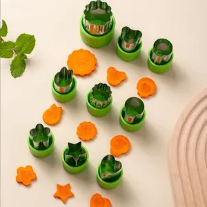 9pcs Vegetable Cutter Shape Set for Kids, Mini Pie Fruit and Cookie Stamp, Creative Baking Tools for Fun Cooking Activities, Bakeware, Cookie Cutters Home