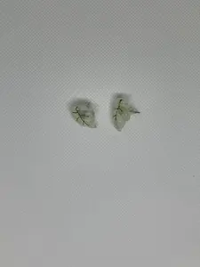 Small monstera earrings resin