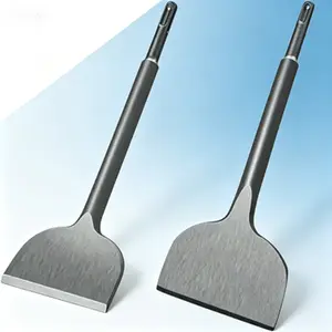 SDS Plus Concrete Chisel Set, 2Pcs Flat & 20° Bent Tile Removal Bits, 3 x 10 Inch 40Cr Alloy Steel, Fits Most Rotary Hammers & Impact Drills, Reusable Demolition Tool for Tile, Stone, Concrete, Masonry
