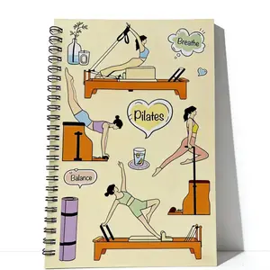 Pilates Yoga Log Book, Fitness Training Journal with Pose Guide, Beginner-Friendly Workout Tracker Notebook, Essential Gym Companion