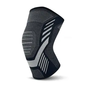 2-pack Elastic Breathable Compression Knee Brace, 360° Wrap-Around Joint Stabilizer, Sports Knee Protector for Basketball Running Outdoor Injury Prevention