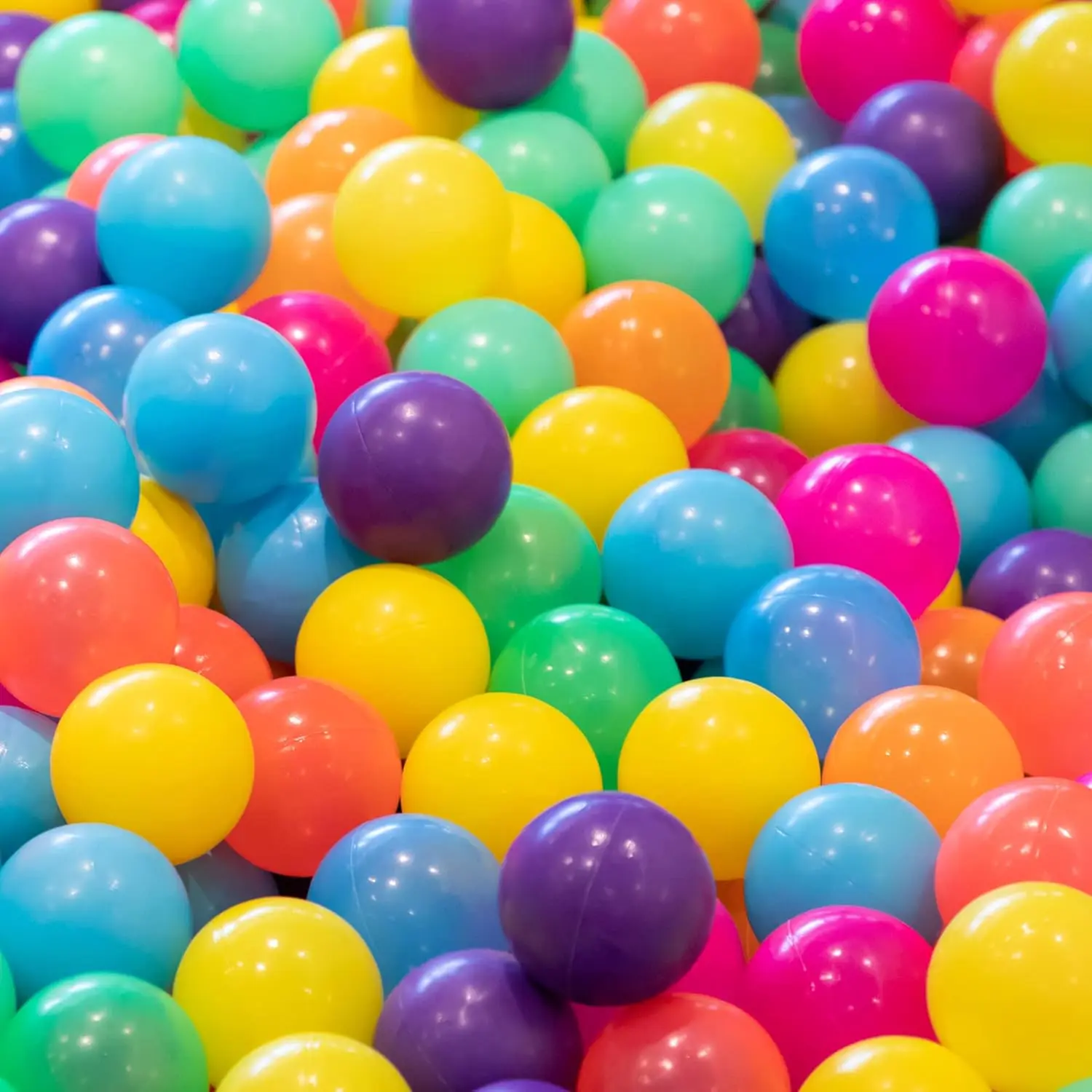 Mothers Day Gift Crushproof Plastic Ball Pits Balls for Toddlers and Kids Playtime - Safe Indoor/Outdoor Play Supplies - 2.2 Inch - Multicolored/Pastel/Assorted,50 pcs