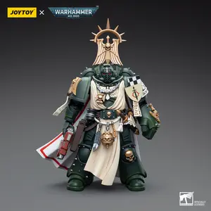 JOYTOY Warhammer 40K Dark Angels Master Action Figure - Highly Poseable 1/18 Scale Collectible with Power Fist, Detailed Armor & Weaponry, Mixed Colors, Perfect for Desktop Display, Halloween, Christmas, Thanksgiving Gifts, Gift Item,JT7691