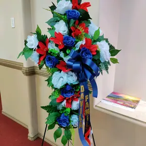 Veterans Funeral Service Cross Artificial Floral