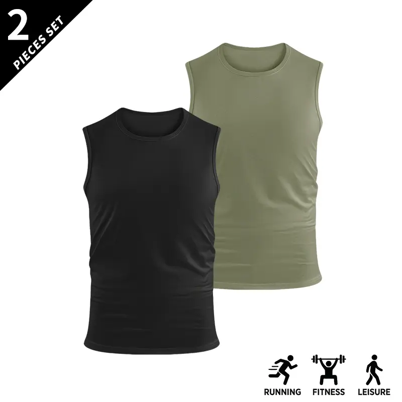 2PCS-Black + Light Army Green