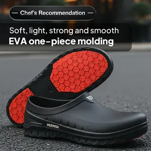 The Christmas Gift for Restaurant Workers: KEENSK Non-Slip Work Shoes. Soft Lightweight & Durable EVA Design. Holiday Shift Essential. A Proven Bestseller in Black.