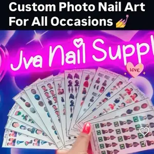 Jva Nail Supply Custom Photo Nail Art Decals - Personalized Nail Stickers for all Occasions