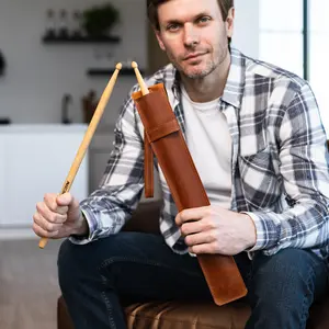 Custom leather drum stick bag, Leather drumstick holder, Personalized drumstick holder, Personalized drumstick case, Gift for drummer drum  kit