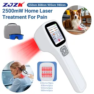 2500mW Cold Laser Therapy Device with 25 Diodes 650nm/808nm/905nm/980nm LLLT, Handheld Red Light for Pain Relief, Wound Healing, Tissue Regrowth, Rehabilitation Therapy for Human, Horses, Dogs, Cats & Pets, Home, Clinic, Hospital, Nursing Home Use