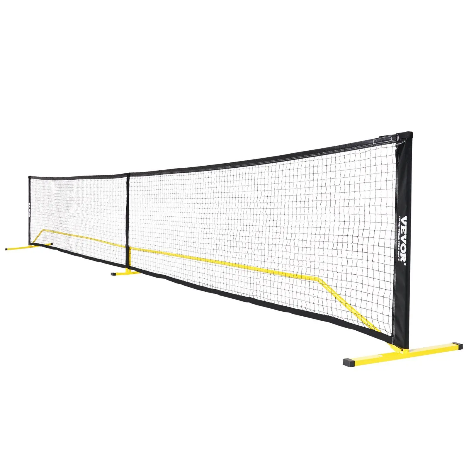 VEVOR Portable Pickleball Net System, 22FT Regulation Size Net, Weather Resistant Steady Metal Frame & Strong PE Net, Outdoor Game Sports Net with Carrying Bag, Easy Setup, Play in Backyard Driveway