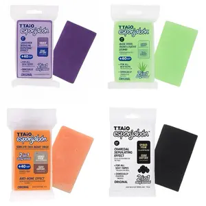 T.Taio Esponjabon Moisturizing Bar Soap 4.2oz with Aloe Vera Soap Coffee Soap Charcoal Soap & Lavender Soap & Salicylic Acid Soap Acne Soap for Dry Skin Care