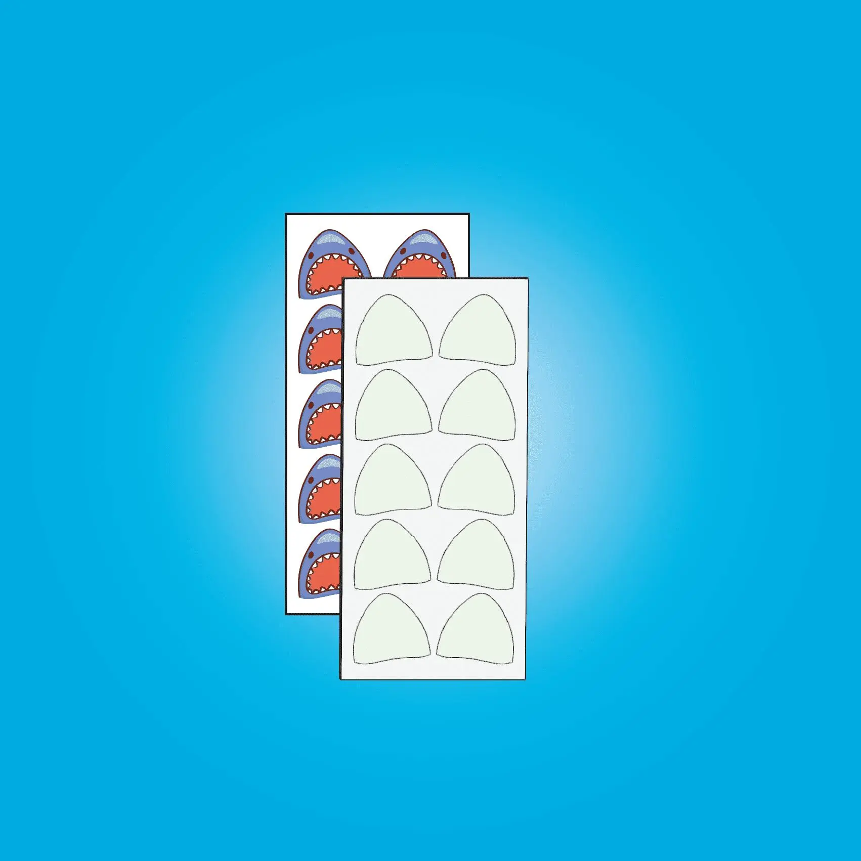 [10 - Pack] Shark - Sublimation Earring Blanks - Studs