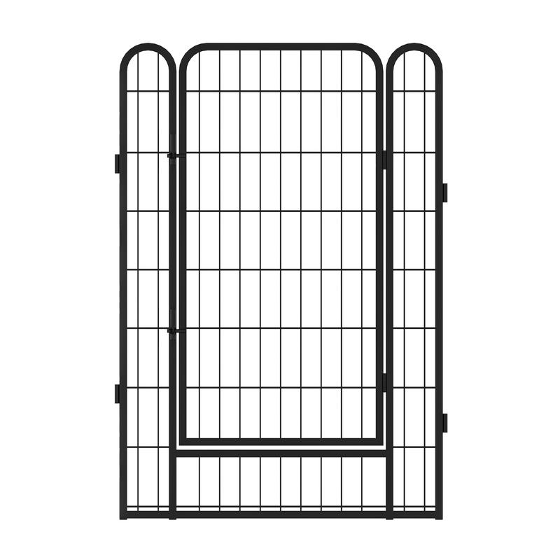 16-Panel Heavy Duty Metal Dog Playpen with Door, 40''H Outdoor Pet Exercise Pen for Large Areas - RV Camping/Yard Use, Portable Puppy Fence, No Tools Needed