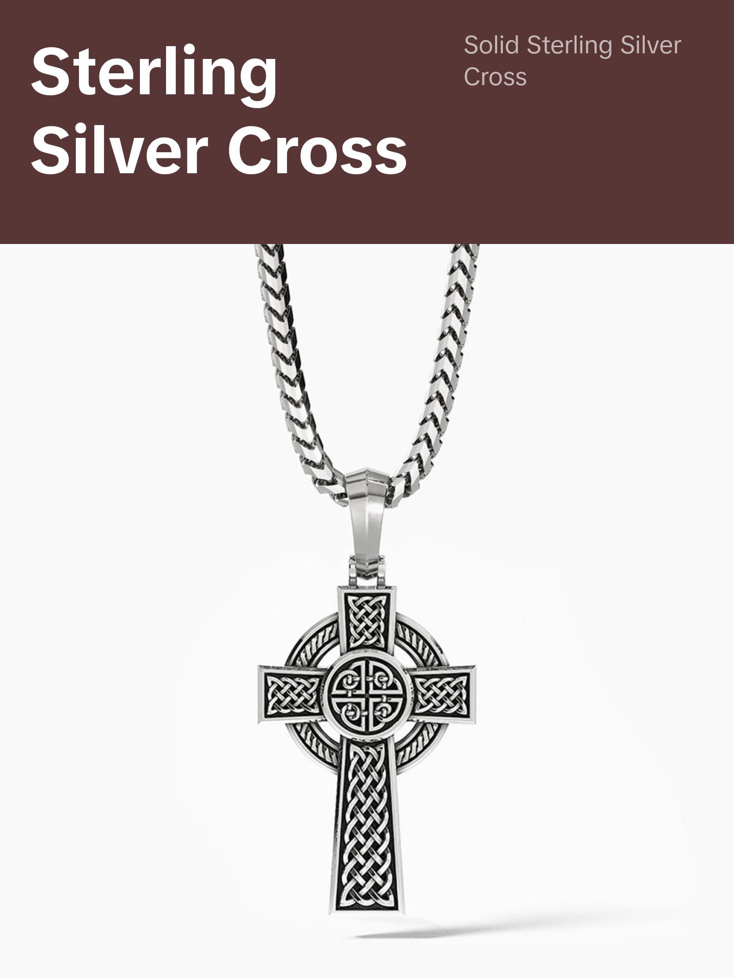 Celtic, Silver Cross Pendant