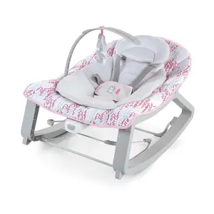 VVH Ingenuity Keep Cozy 3-in-1 Grow with Me Vibrating Baby Bouncer Seat & Infant to Toddler Rocker, 0-30 Months Up to 40 lbs (Pink Lily)