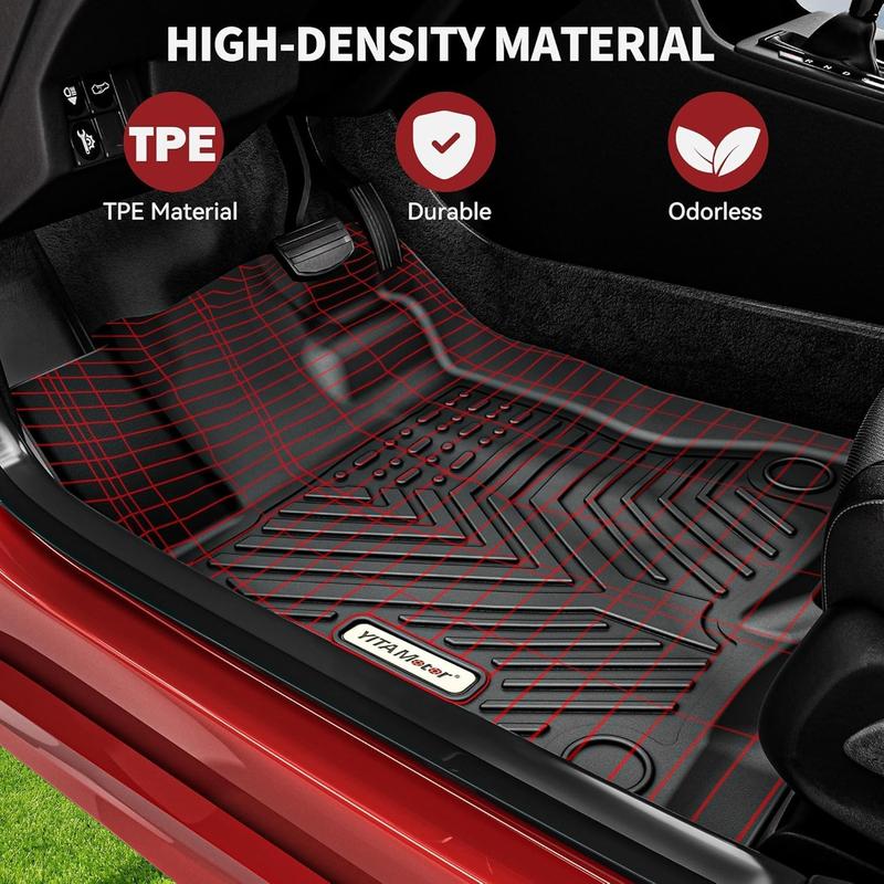 OEDRO Floor Mats Fit for Honda Accord 2018-2022, TPE All Weather Custom Floor Liners 1st & 2nd Row, Black Durability
