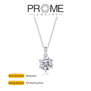 （J057）S925 Sterling Silver Synthetic Moissanite Necklace(18inches/3CT): Timeless Elegance for the Modern Wardrobe