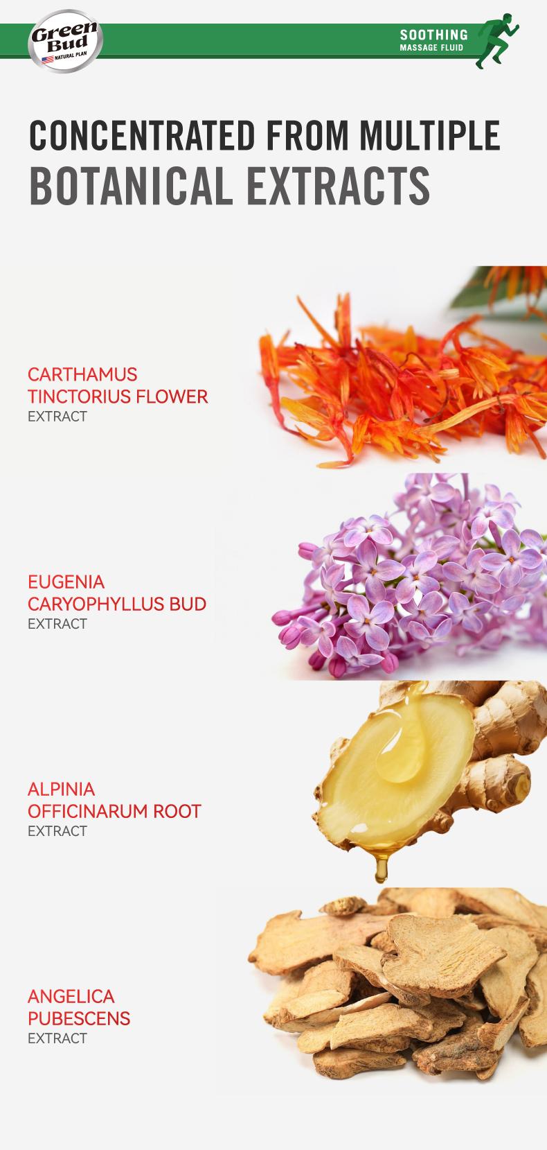 Green bud 5 Soothing Massang Fluid  Contains natural herbal extracts